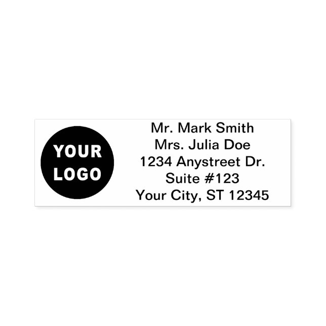 Traditional Custom Business 5 Line With Logo Self- Self-inking Stamp (Design)