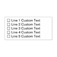 Traditional Custom Business 5 Lines Checkbox 