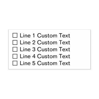 Traditional Custom Business 5 Lines Checkbox  Self-inking Stamp