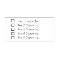 Traditional Custom Business 5 Lines Checkbox