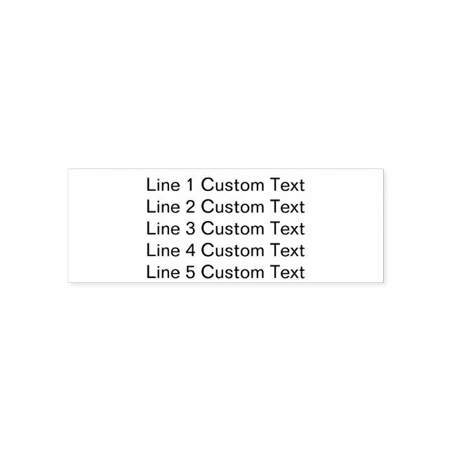 Traditional Custom Business 5 Lines of Serif Text Self-inking Stamp (Design)