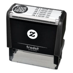 Traditional Custom Business 5 Lines of Serif Text Self-inking Stamp
