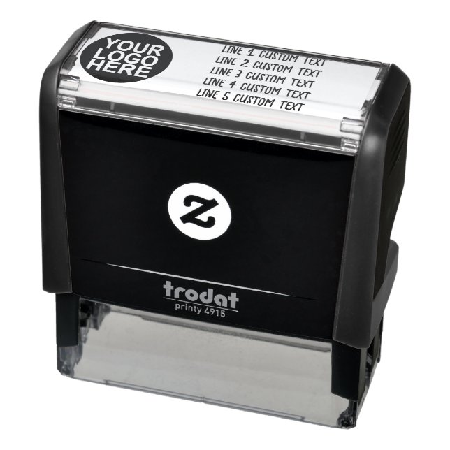 Traditional Custom Business 5 Lines of Serif Text Self-inking Stamp (Product)