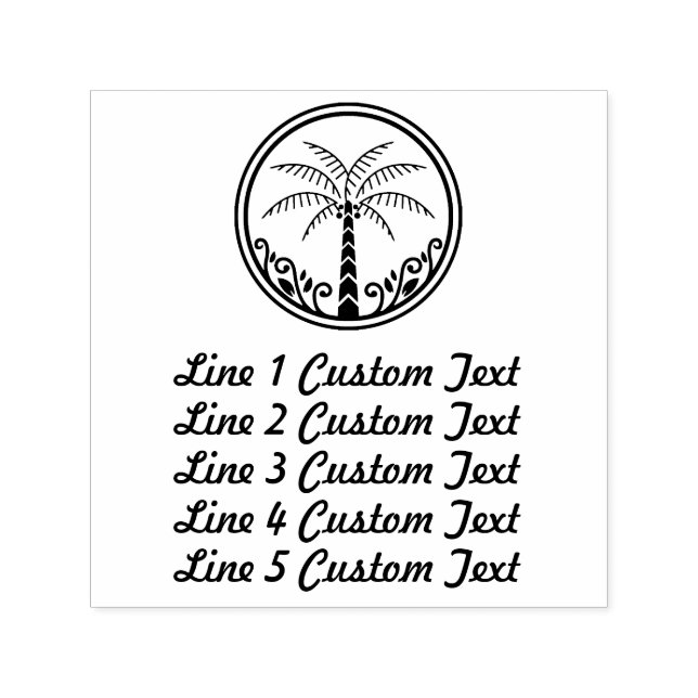 Traditional Custom Business 5 Lines With Logo Self Self-inking Stamp (Design)