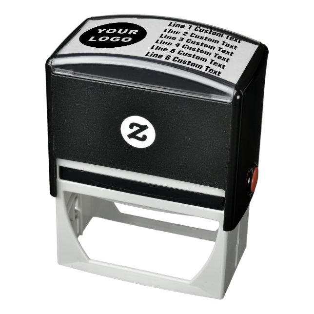 Traditional Custom Business 6 Lines with Logo Self Self-inking Stamp (Product)