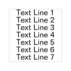 Traditional Custom Business 7 Lines of Serif Text Self-inking Stamp