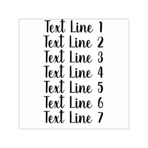 Traditional Custom Business 7 Lines of Serif Text Self-inking Stamp