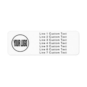 Traditional Custom Business 7 Lines With Logo Return Address Label