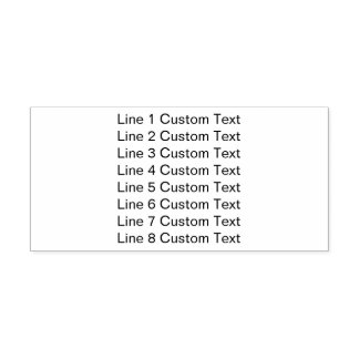 Traditional Custom Business 8 Lines of Serif Text Self-inking Stamp