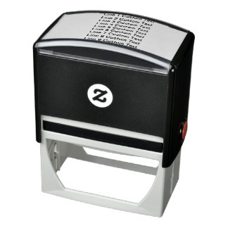 Traditional Custom Business 9 Lines of Serif Text Self-inking Stamp