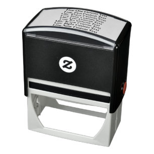 Traditional Custom Business 9 Lines of Serif Text Self-inking Stamp