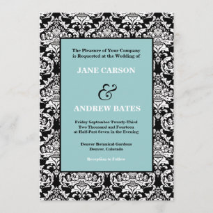 Traditional Damask Invitation