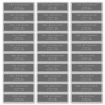 Traditional Dark Grey individual wedding address<br><div class="desc">Custom Traditional Dark Grey individual wedding address labels  - Ask me if you have any queries
*any colour backer and text</div>