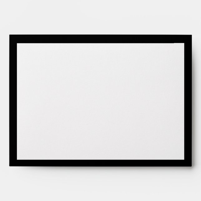 Traditional Death Announcement White and Black Envelopes (Front)