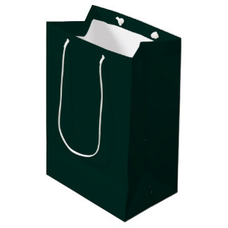 Traditional deep green christmas gift bag