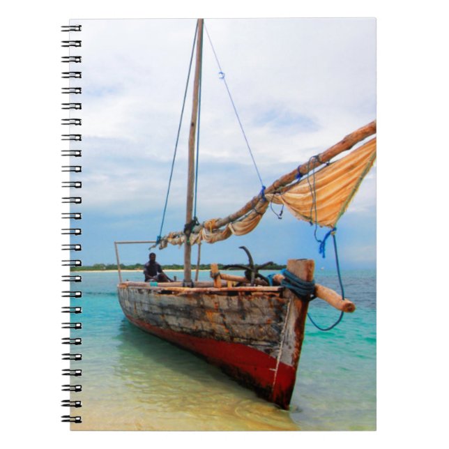 Traditional Dhow, Zanzibar, Tanzania Notebook (Front)