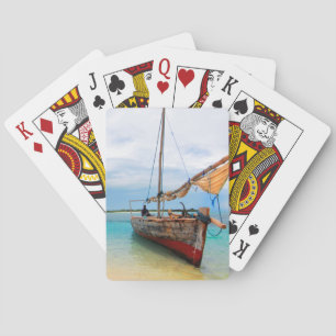 Traditional Dhow, Zanzibar, Tanzania Playing Cards