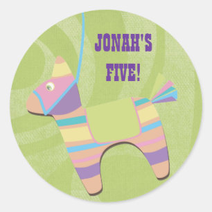 Traditional Donkey Fiesta Pinata Kids Birthday Classic Round Sticker