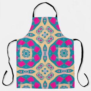 Traditional drawing. Repeat Peruvian Patchwork. Ti Apron