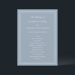 Traditional Dusty Blue Timeless Wedding Program<br><div class="desc">Elegant wedding program with a simple and classic design.</div>