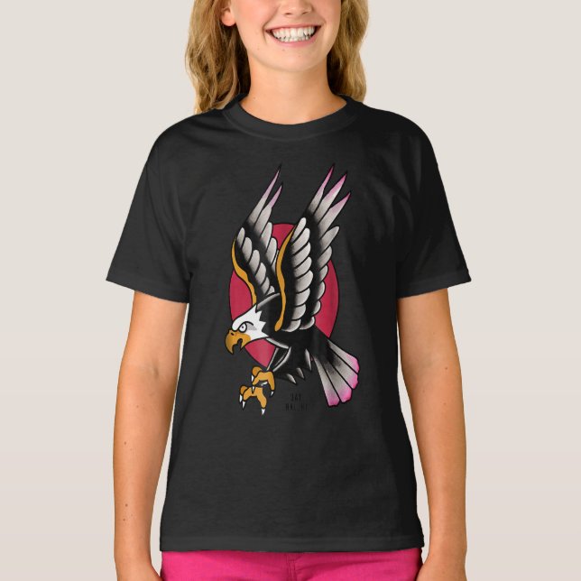 traditional eagle tattoo design T-Shirt (Front)