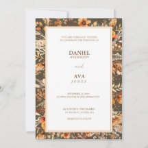 Traditional Earth Brown Elegance Invitation