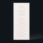Traditional Earthy Neutral Elegant Wedding Program<br><div class="desc">Traditional style wedding program featuring a simple yet elegant design with your first names in a large serif font.</div>
