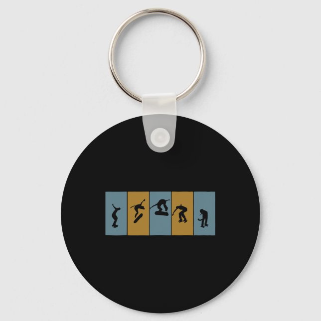 Traditional Education System Skater  Key Ring (Front)