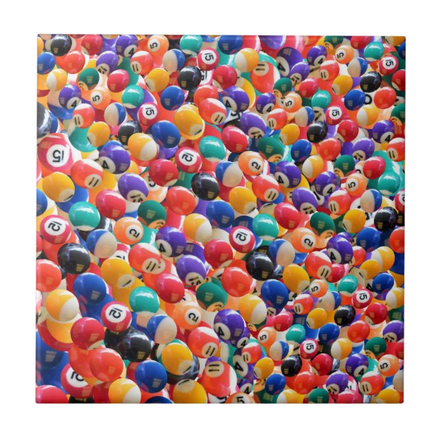 Traditional Eightball Colours, Ceramic Tile (Front)