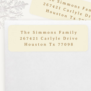 traditional elegant cream holiday return address label
