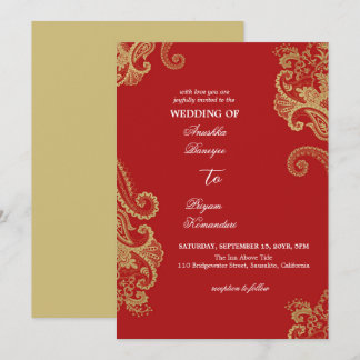 Traditional Elegant Henna cultural Wedding Invitation