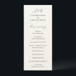 Traditional Elegant Wedding Program<br><div class="desc">Classic style wedding program featuring a simple design with your monogram and the headers in an elegant calligraphy.</div>