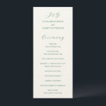 Traditional Emerald Green Elegant Wedding Program<br><div class="desc">Classic style wedding program featuring a simple design with your monogram and the headers in an elegant calligraphy.</div>