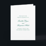 Traditional Emerald Green Formal Elegant Wedding Program<br><div class="desc">Classic style jewel tone emerald green folded Wedding Program with accent words in an elegant calligraphy typography. The front has your event details, the inside has your wedding party and order of ceremony. The back has a template for your message / quotes. These Wedding Programs are perfect for a formal...</div>