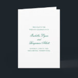 Traditional Emerald Green Formal Elegant Wedding Program<br><div class="desc">Classic style jewel tone emerald green folded Wedding Program with accent words in an elegant calligraphy typography. The front has your event details, the inside has your wedding party and order of ceremony. The back has a template for your message / quotes. These Wedding Programs are perfect for a formal...</div>