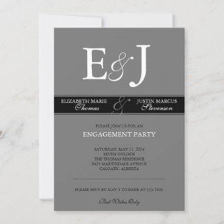 Traditional engagement party invitation