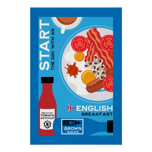 Traditional English Breakfast Poster (Front)