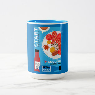 Traditional English Breakfast Two-Tone Coffee Mug
