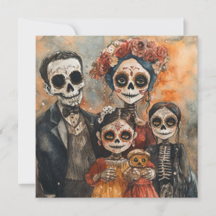 Traditional Family Gathering Dia de los Muertos Invitation