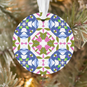 Traditional Festive Blue and Green Christmas Ornament