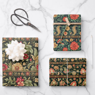 Traditional Festive Indian Wrapping Paper Sheet