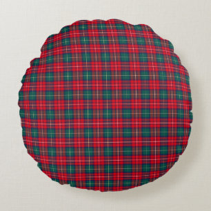 Traditional Festive Tartan Round Cushion