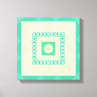 Traditional Fijian Masi in Summer Tones Canvas Print