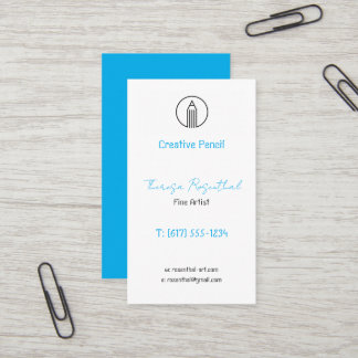 Traditional Fine Artist | Pencil Logo Business Card