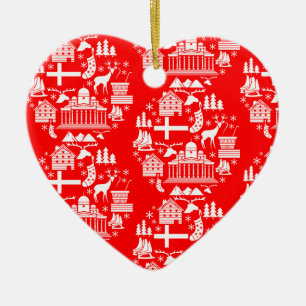 Traditional Finnish Christmas Decor Ceramic Ornament