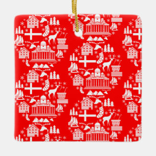 Traditional Finnish Christmas Decor Ceramic Ornament