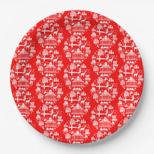 Traditional Finnish Christmas Decor Paper Plate