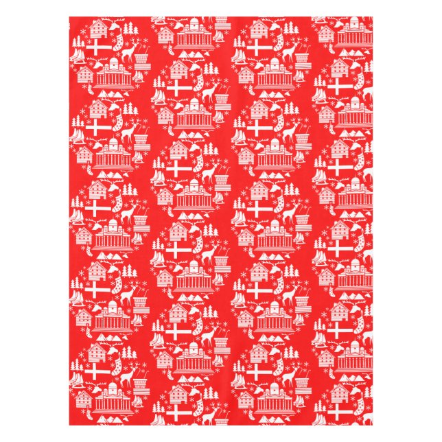 Traditional Finnish Christmas Decor Tablecloth (Front)