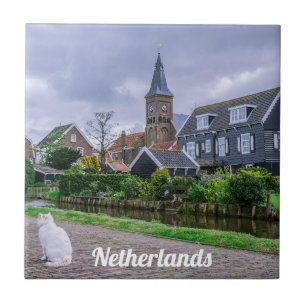 Traditional fishing village Marken in Netherlands Ceramic Tile