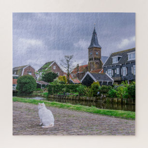 Traditional fishing village Marken in Netherlands Jigsaw Puzzle